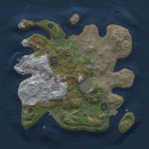 Thumbnail Rust Map: Procedural Map, Size: 2850, Seed: 123456, 11 Monuments