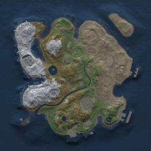 Thumbnail Rust Map: Procedural Map, Size: 2500, Seed: 61255939, 7 Monuments