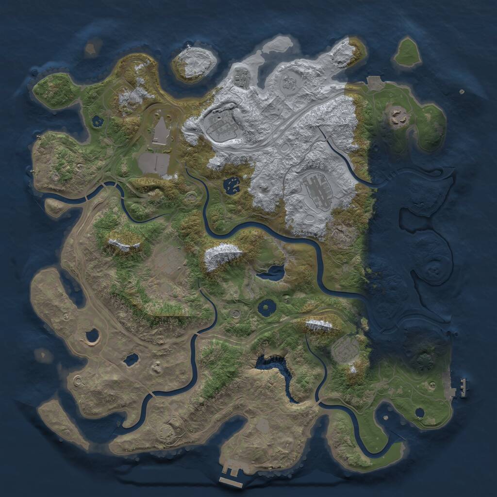 Rust Map: Procedural Map, Size: 4250, Seed: 79625792, 16 Monuments