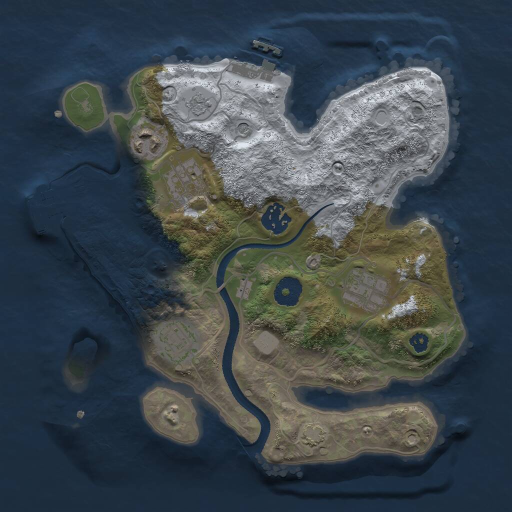 Rust Map: Procedural Map, Size: 2700, Seed: 399840741, 11 Monuments