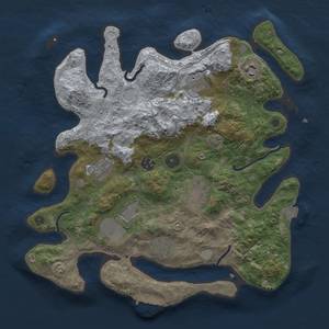 Thumbnail Rust Map: Procedural Map, Size: 3500, Seed: 186185588, 14 Monuments