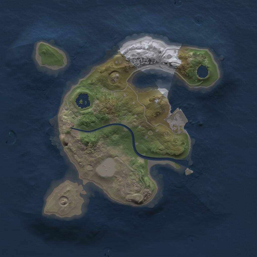 Rust Map: Procedural Map, Size: 1750, Seed: 2726817, 1 Monuments