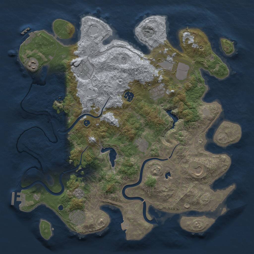 Rust Map: Procedural Map, Size: 4000, Seed: 2275025, 15 Monuments