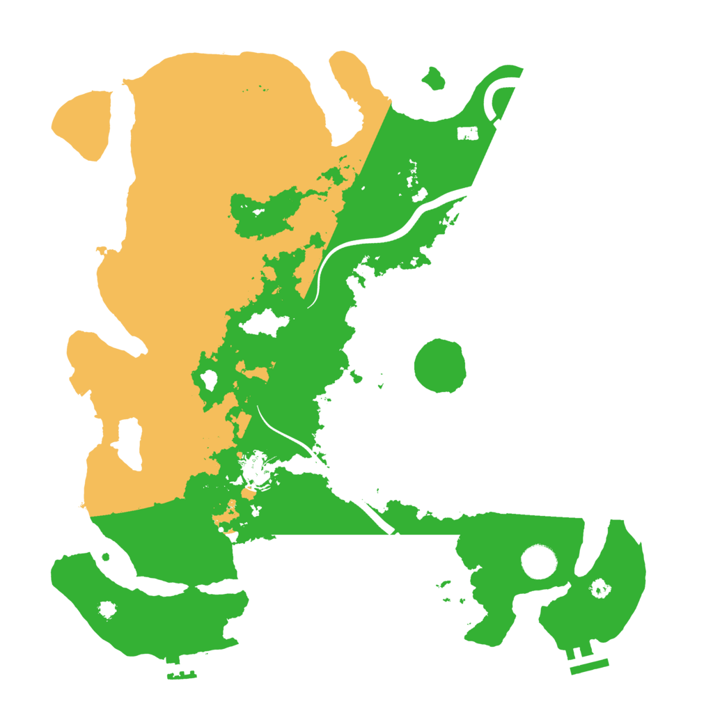 Biome Rust Map: Procedural Map, Size: 3700, Seed: 66366380