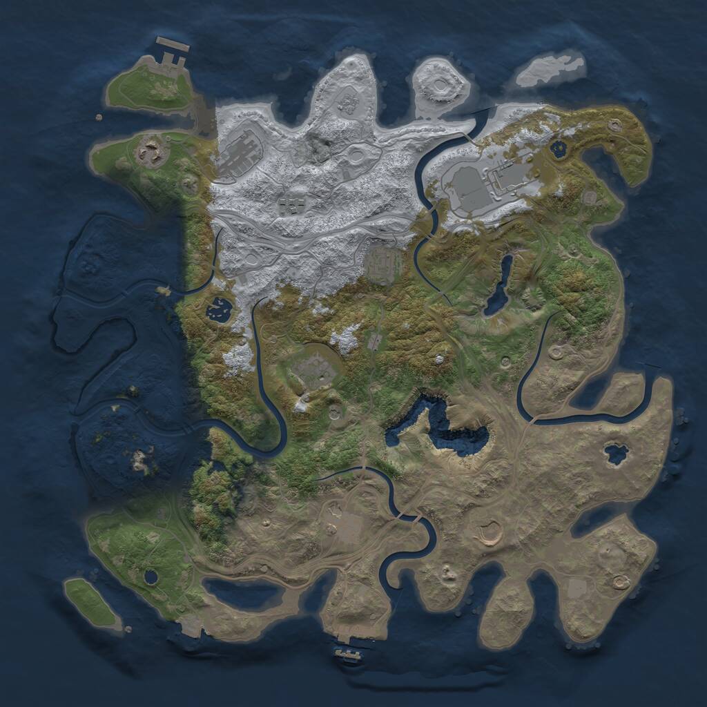Rust Map: Procedural Map, Size: 4250, Seed: 85645, 15 Monuments