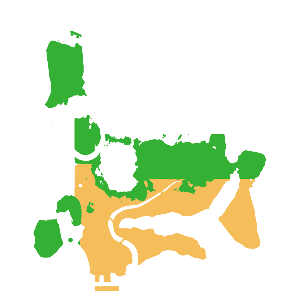 Biome Rust Map: Procedural Map, Size: 2500, Seed: 994098957