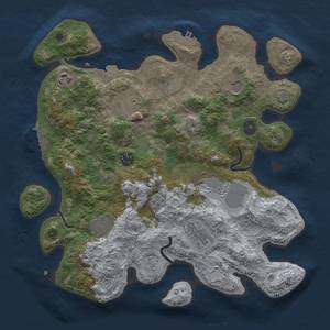 Thumbnail Rust Map: Procedural Map, Size: 3500, Seed: 1729388630, 16 Monuments