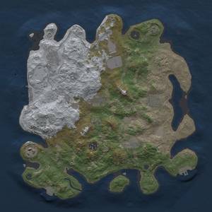 Thumbnail Rust Map: Procedural Map, Size: 3500, Seed: 652094110, 17 Monuments