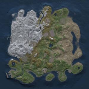 Thumbnail Rust Map: Procedural Map, Size: 3500, Seed: 652094110, 16 Monuments