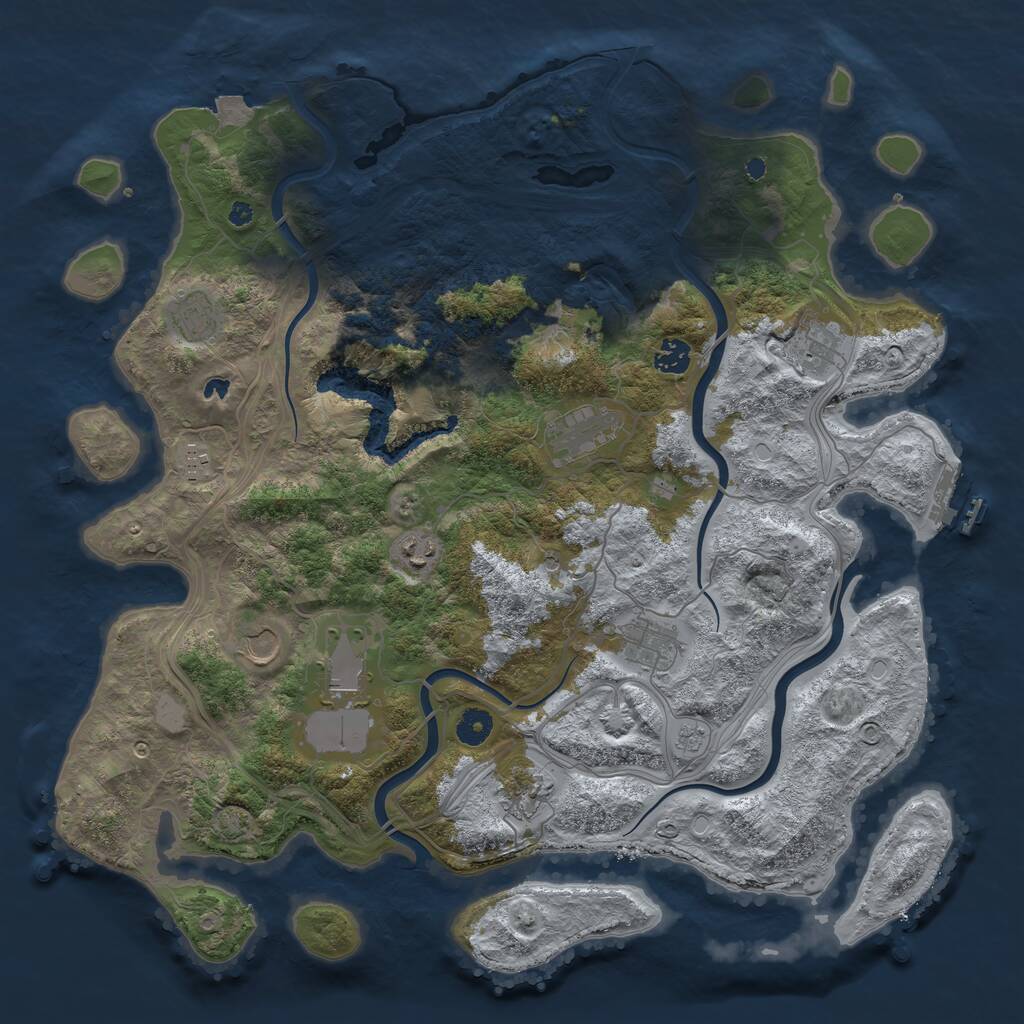 Rust Map: Procedural Map, Size: 4250, Seed: 8062023, 15 Monuments