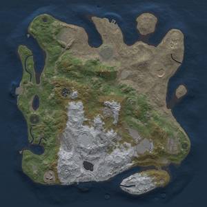 Thumbnail Rust Map: Procedural Map, Size: 3500, Seed: 353968510, 16 Monuments