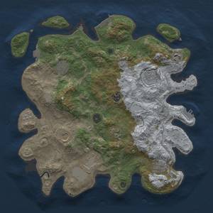 Thumbnail Rust Map: Procedural Map, Size: 3700, Seed: 50172817, 17 Monuments