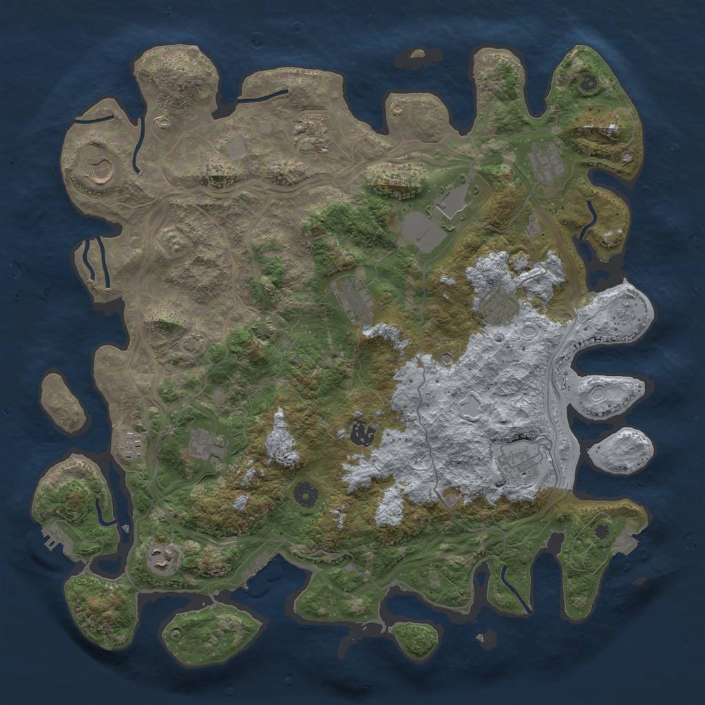 Rust Map: Procedural Map, Size: 4250, Seed: 27439286, 19 Monuments