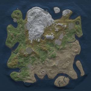 Thumbnail Rust Map: Procedural Map, Size: 3500, Seed: 1081505883, 16 Monuments