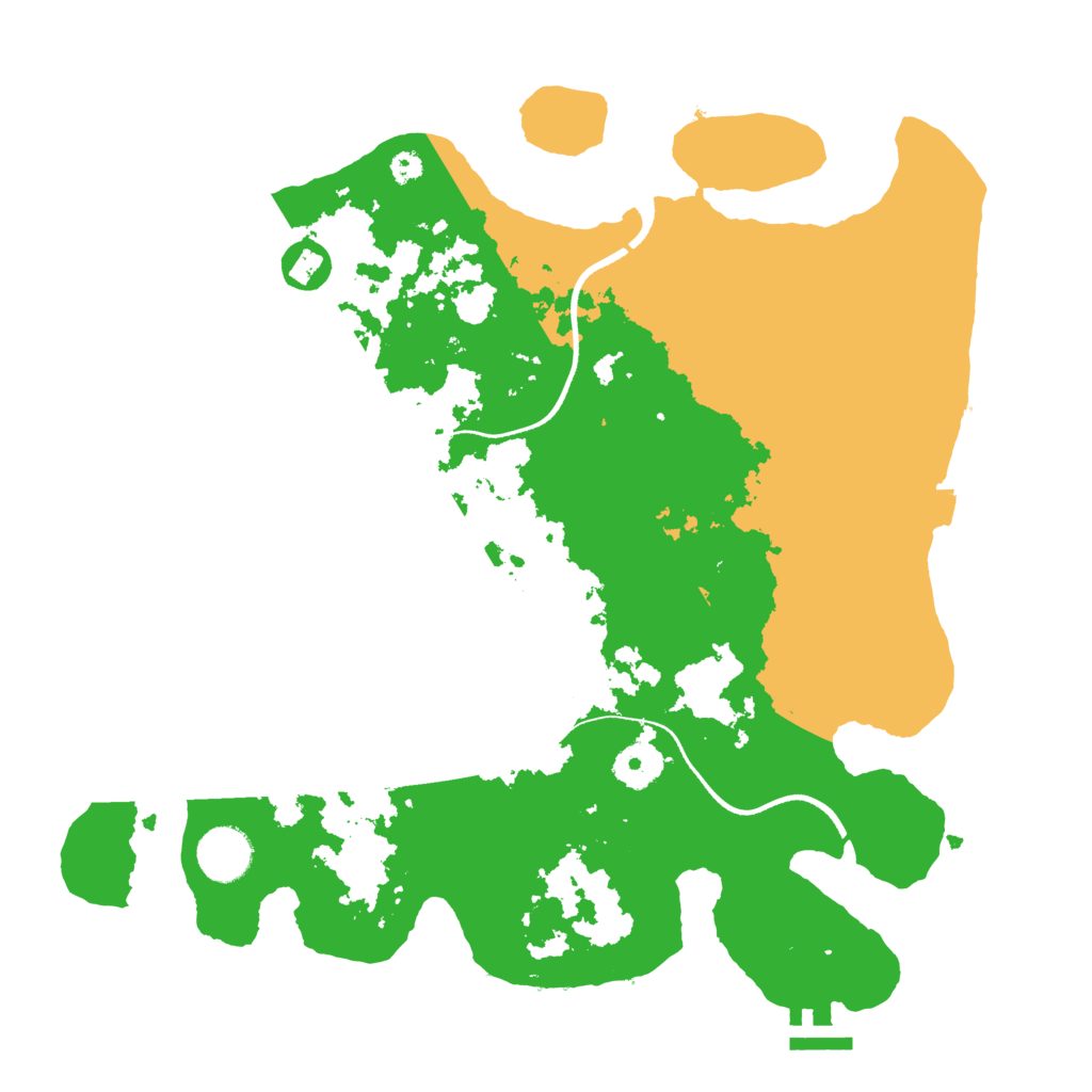 Biome Rust Map: Procedural Map, Size: 3500, Seed: 872737316