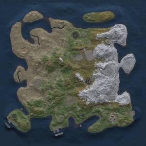 Thumbnail Rust Map: Procedural Map, Size: 3500, Seed: 914673956, 15 Monuments