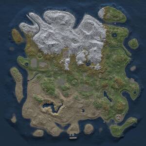Thumbnail Rust Map: Procedural Map, Size: 4250, Seed: 998041, 14 Monuments