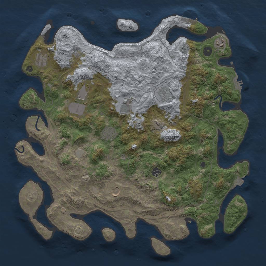 Rust Map: Procedural Map, Size: 4300, Seed: 1340, 17 Monuments