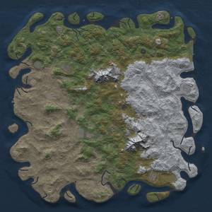 Thumbnail Rust Map: Procedural Map, Size: 6000, Seed: 12524, 19 Monuments