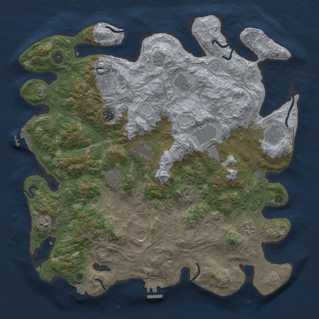 Rust Map: Procedural Map, Size: 4250, Seed: 479485142, 19 Monuments