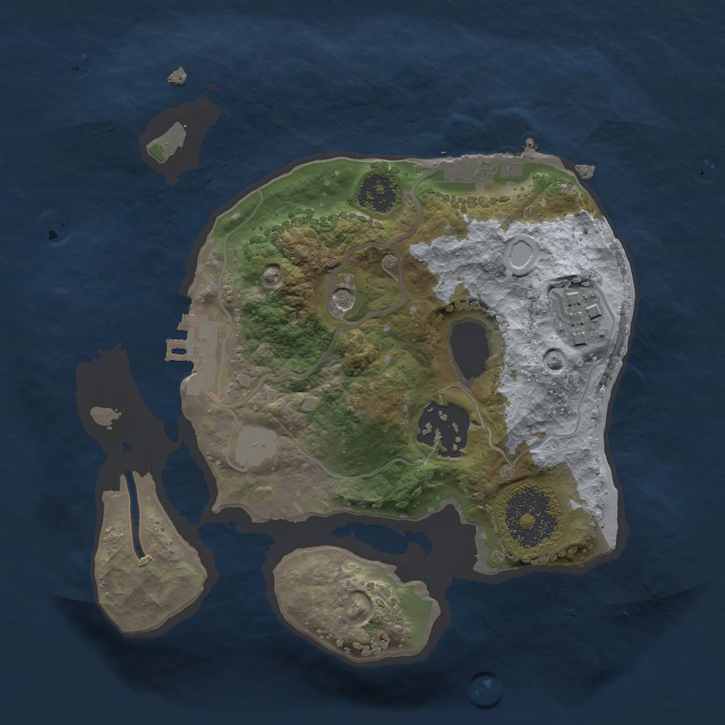 Rust Map: Procedural Map, Size: 2000, Seed: 187138674, 8 Monuments