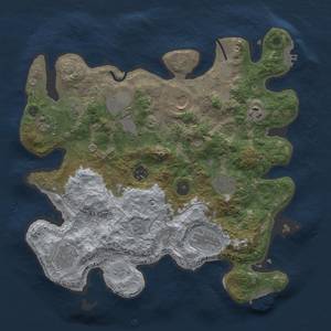 Thumbnail Rust Map: Procedural Map, Size: 3500, Seed: 1939636530, 17 Monuments