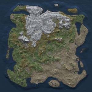 Thumbnail Rust Map: Procedural Map, Size: 5000, Seed: 1665367539, 19 Monuments