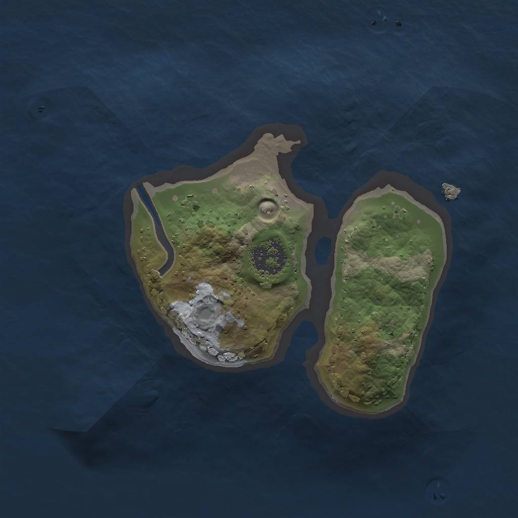 Rust Map: Procedural Map, Size: 1500, Seed: 33, 3 Monuments