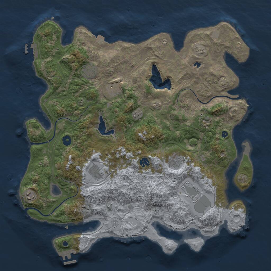 Rust Map: Procedural Map, Size: 4250, Seed: 2280256, 15 Monuments