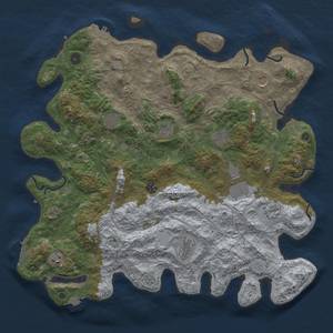 Thumbnail Rust Map: Procedural Map, Size: 4500, Seed: 1013519757, 18 Monuments