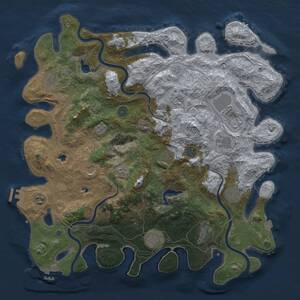 Thumbnail Rust Map: Procedural Map, Size: 4500, Seed: 1999215833, 19 Monuments
