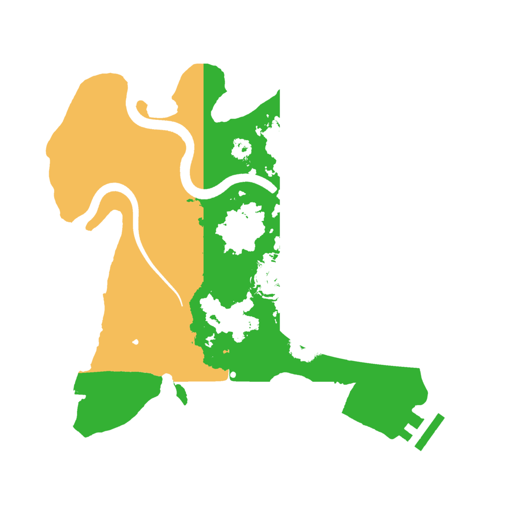 Biome Rust Map: Procedural Map, Size: 2500, Seed: 23057