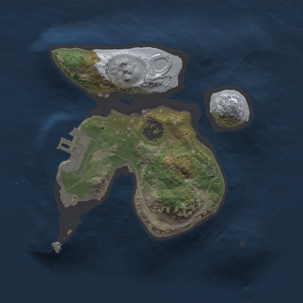 Rust Map: Procedural Map, Size: 1500, Seed: 1209249634, 4 Monuments