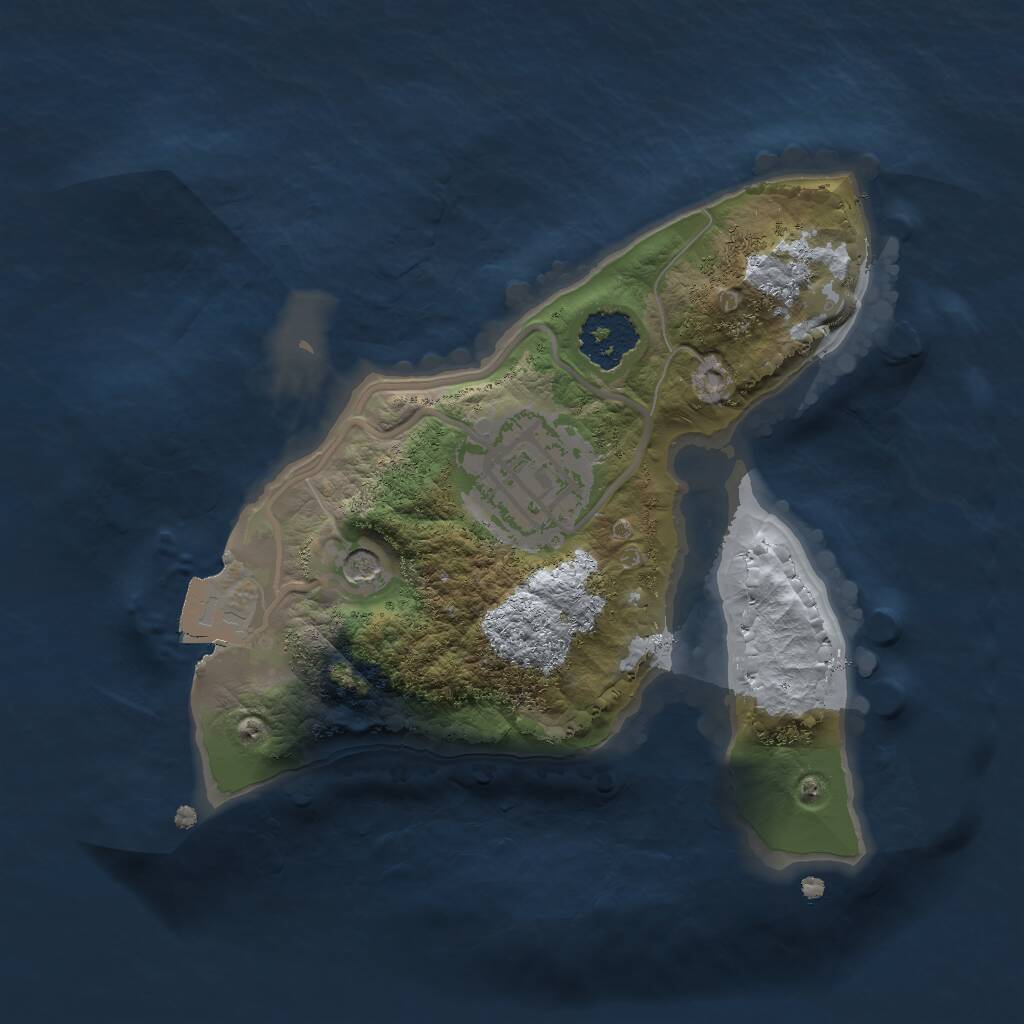 Rust Map: Procedural Map, Size: 1800, Seed: 678363437, 3 Monuments