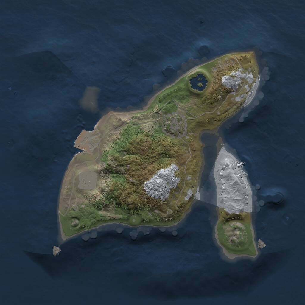 Rust Map: Procedural Map, Size: 1800, Seed: 678363437, 2 Monuments