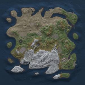 Thumbnail Rust Map: Procedural Map, Size: 3500, Seed: 1534177780, 15 Monuments