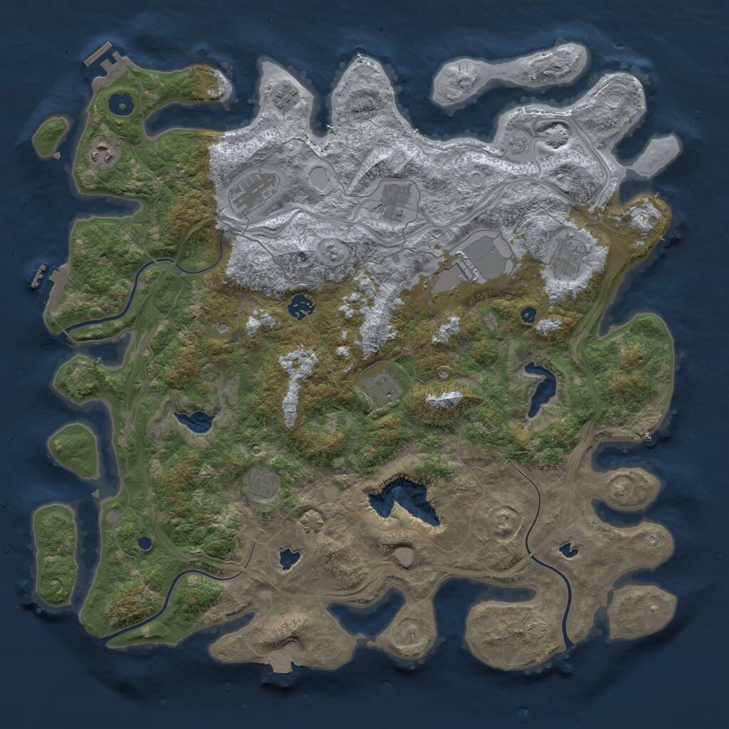 Rust Map: Procedural Map, Size: 4500, Seed: 78590423, 15 Monuments