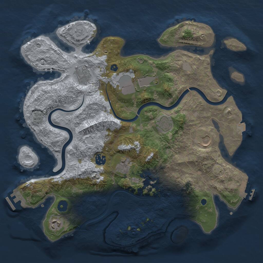Rust Map: Procedural Map, Size: 3600, Seed: 1314, 14 Monuments