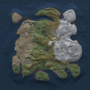 Thumbnail Rust Map: Procedural Map, Size: 3000, Seed: 1158737988, 12 Monuments