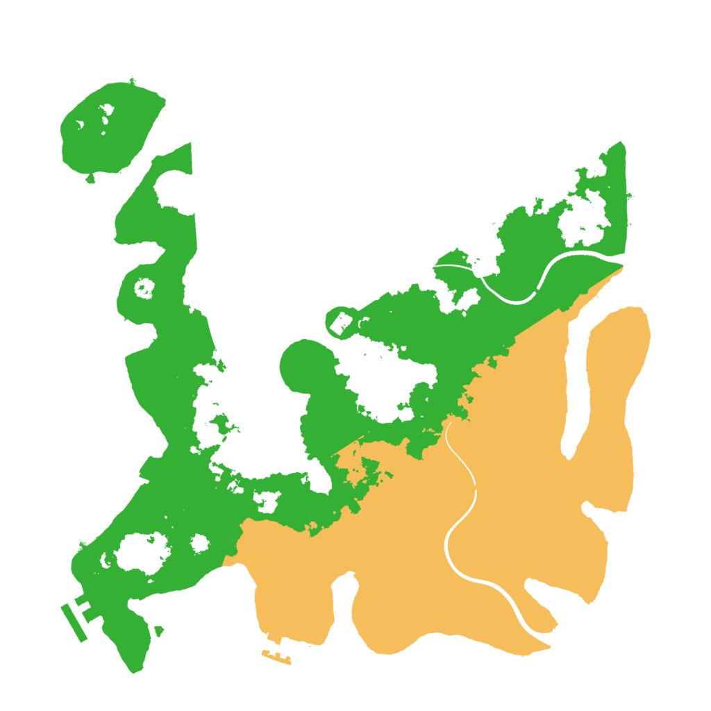 Biome Rust Map: Procedural Map, Size: 3500, Seed: 85801935