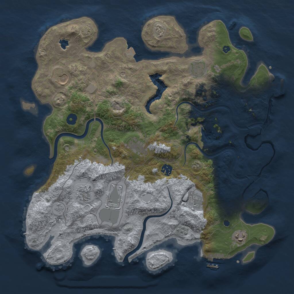 Rust Map: Procedural Map, Size: 4000, Seed: 269942, 15 Monuments