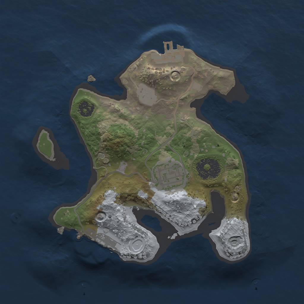 Rust Map: Procedural Map, Size: 2000, Seed: 181618073, 6 Monuments