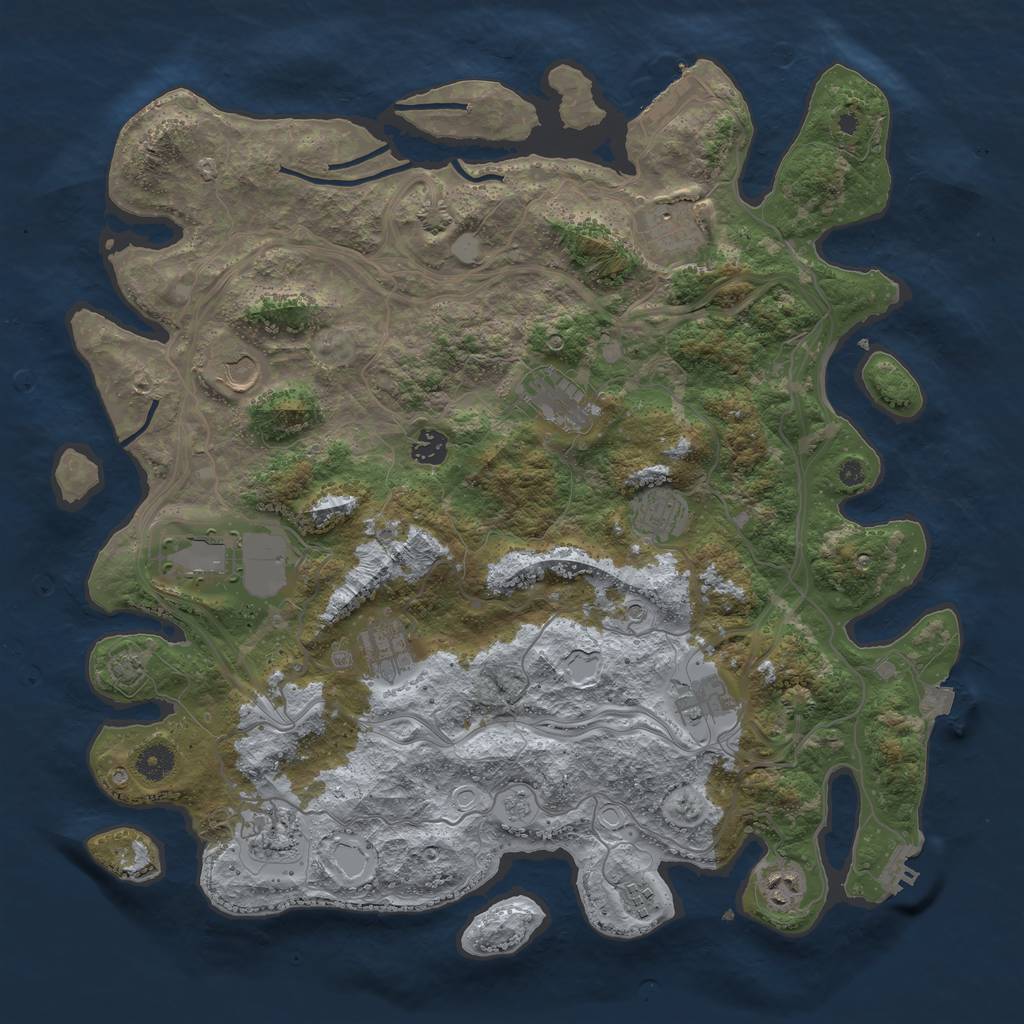 Rust Map: Procedural Map, Size: 4250, Seed: 1476870250, 19 Monuments