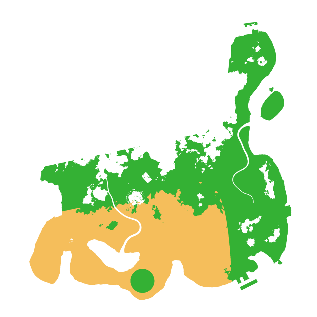 Biome Rust Map: Procedural Map, Size: 3500, Seed: 919237143