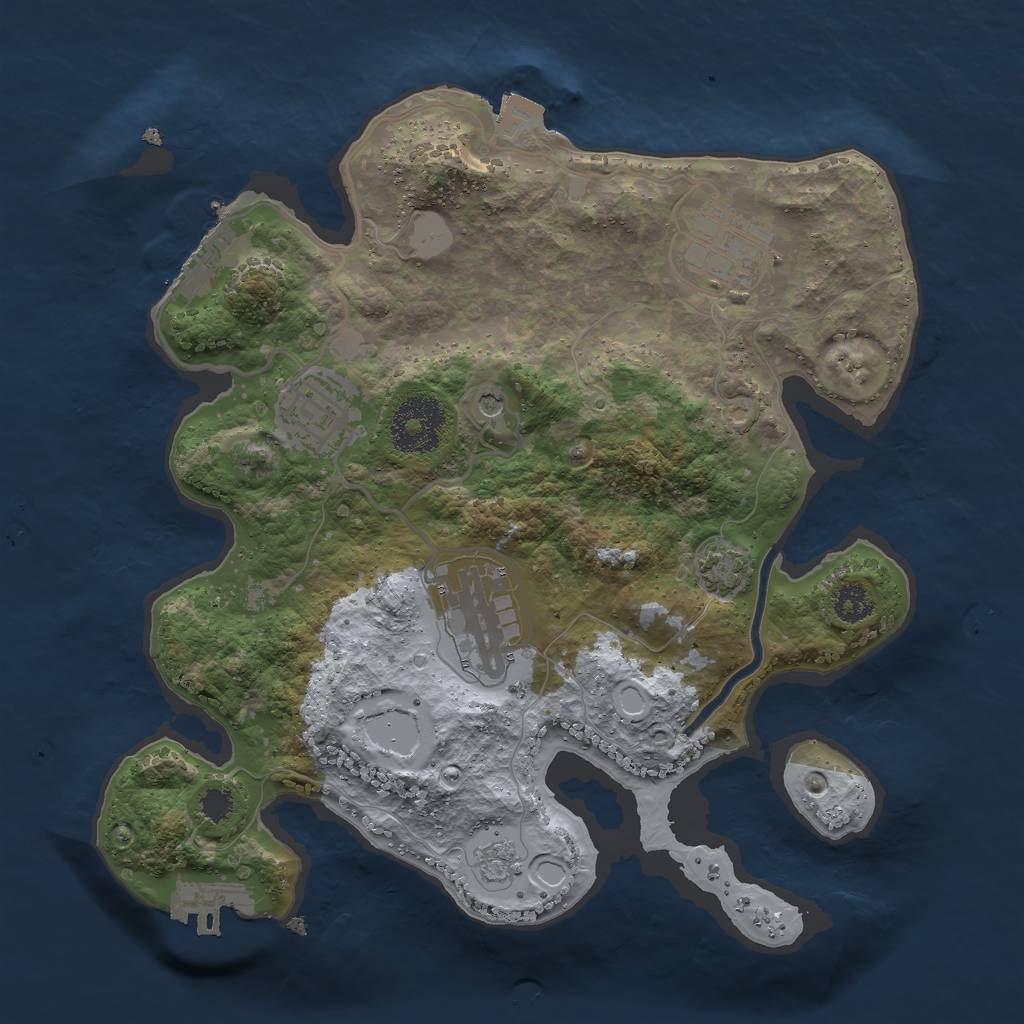 Rust Map: Procedural Map, Size: 2700, Seed: 47, 11 Monuments