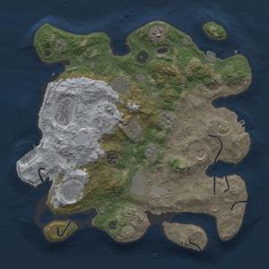 Thumbnail Rust Map: Procedural Map, Size: 3500, Seed: 69361, 17 Monuments