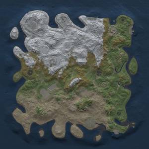 Thumbnail Rust Map: Procedural Map, Size: 4000, Seed: 11218, 17 Monuments