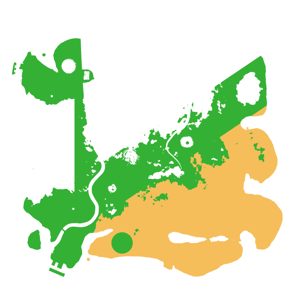 Biome Rust Map: Procedural Map, Size: 3700, Seed: 58550595
