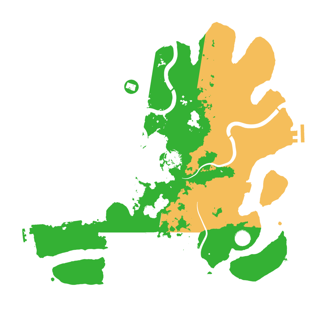 Biome Rust Map: Procedural Map, Size: 3500, Seed: 33535