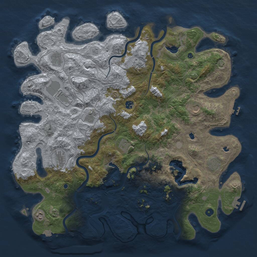 Rust Map: Procedural Map, Size: 4800, Seed: 15112, 17 Monuments